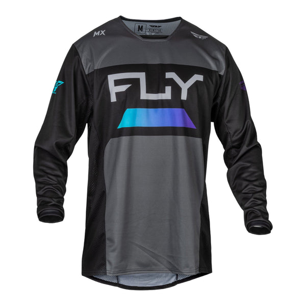 Fly Racing 2024 Kinetic Reload Jersey - Charcoal / Black / Blue Iridium Size XL