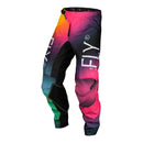 Fly Racing 2024 Youth Kinetic Pants - Fuscia / Electric Blue / Hi-Vis Size 20