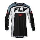 Fly Racing Lite Jersey - Black / White / Denim Grey Size Small