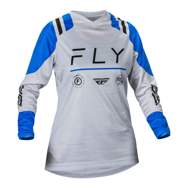 Fly Racing 2024 - Womens F-16 Jersey - Arctic Grey / Blue Size Medium
