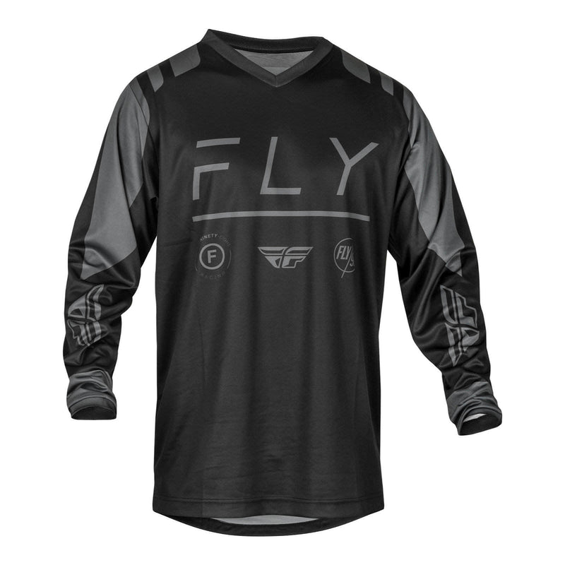 Fly Racing 2024 F-16 Jersey - Black / Charcoal Size Medium