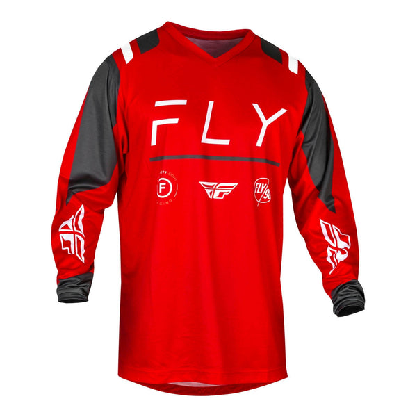 Fly Racing 2024 F-16 Jersey - Red / Charcoal / White Size Medium