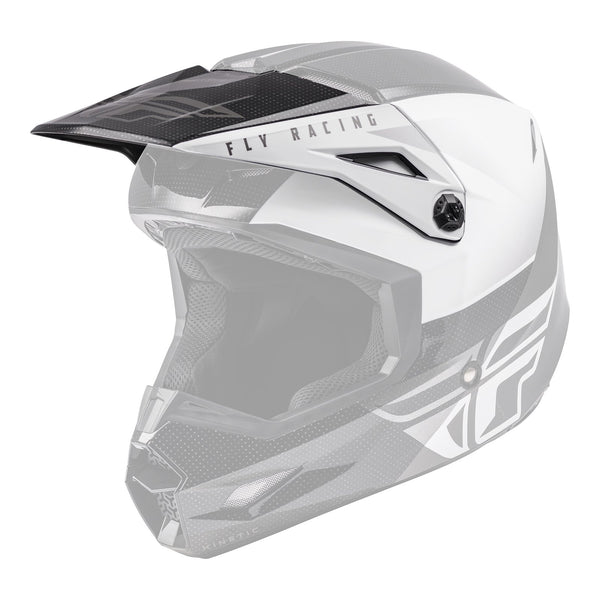 FLY '21 KINETIC STRAIGHT EDGE HELMET PEAK BLACK/WHITE