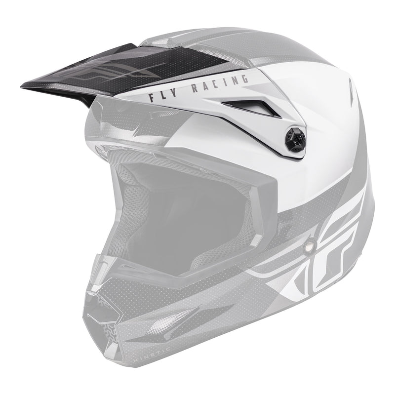 FLY '21 KINETIC STRAIGHT EDGE HELMET PEAK BLACK/WHITE