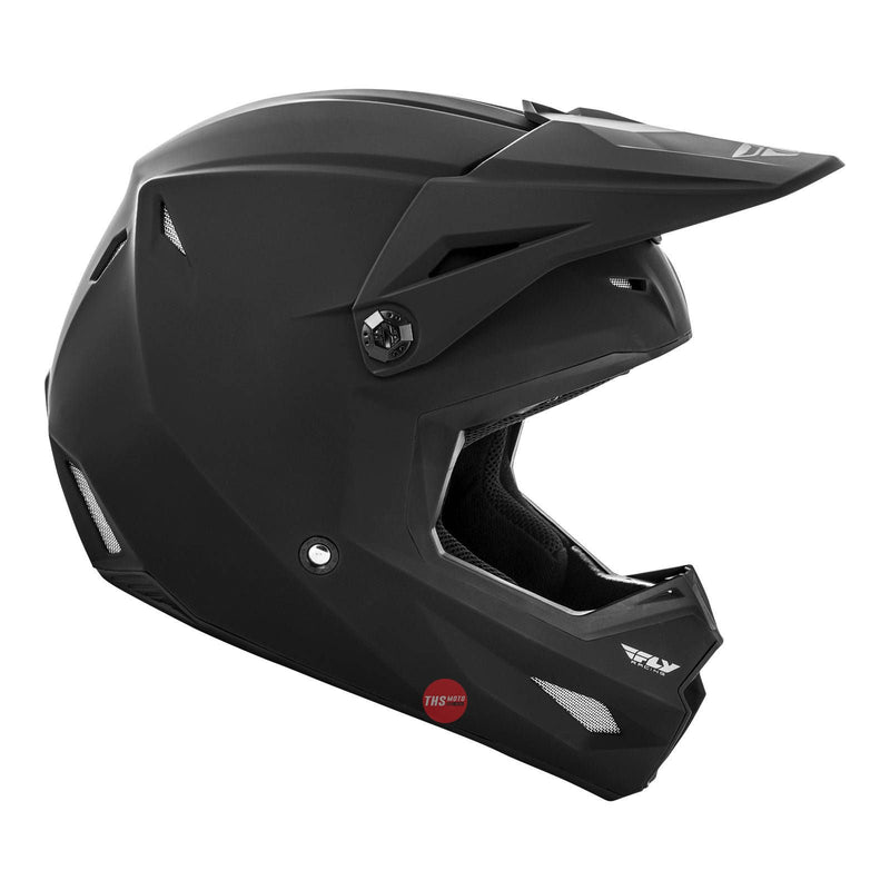 Fly Racing 2022 Kinetic Youth Helmet Mat Black Youth Medium