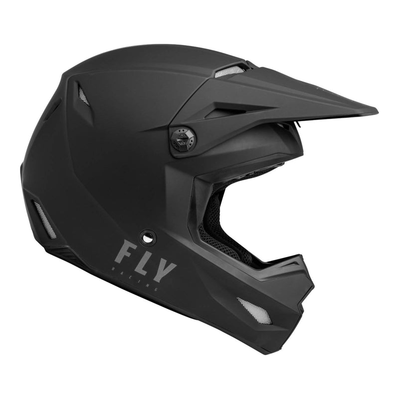 Fly Racing 2024 Youth Kinetic Helmet - Matte Black Size YS 48cm