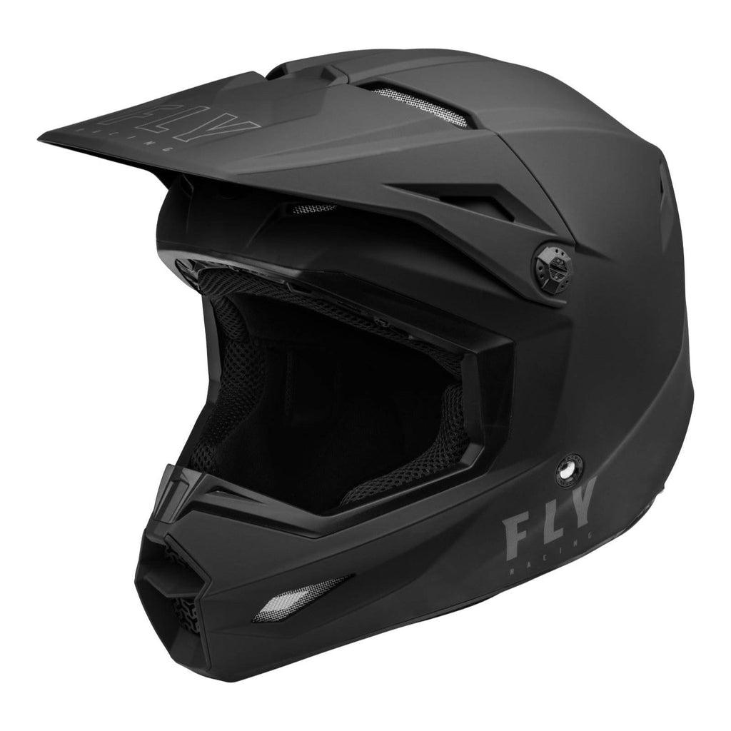 Fly Racing 2024 Youth Kinetic Helmet Matte Black Size YS 48cm THS Moto NZ