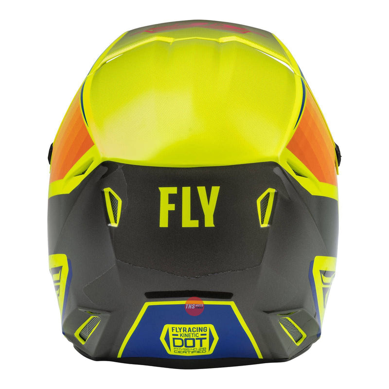 Fly Racing 2022 Kinetic Drift Youth Helmet Blue hi-vis charcoal Youth Small