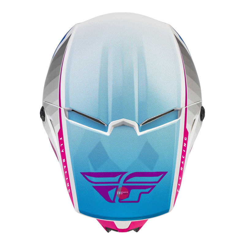 Fly Racing Kinetic Drift Pink White Blue Off Road Helmet Size 2XL 63 64