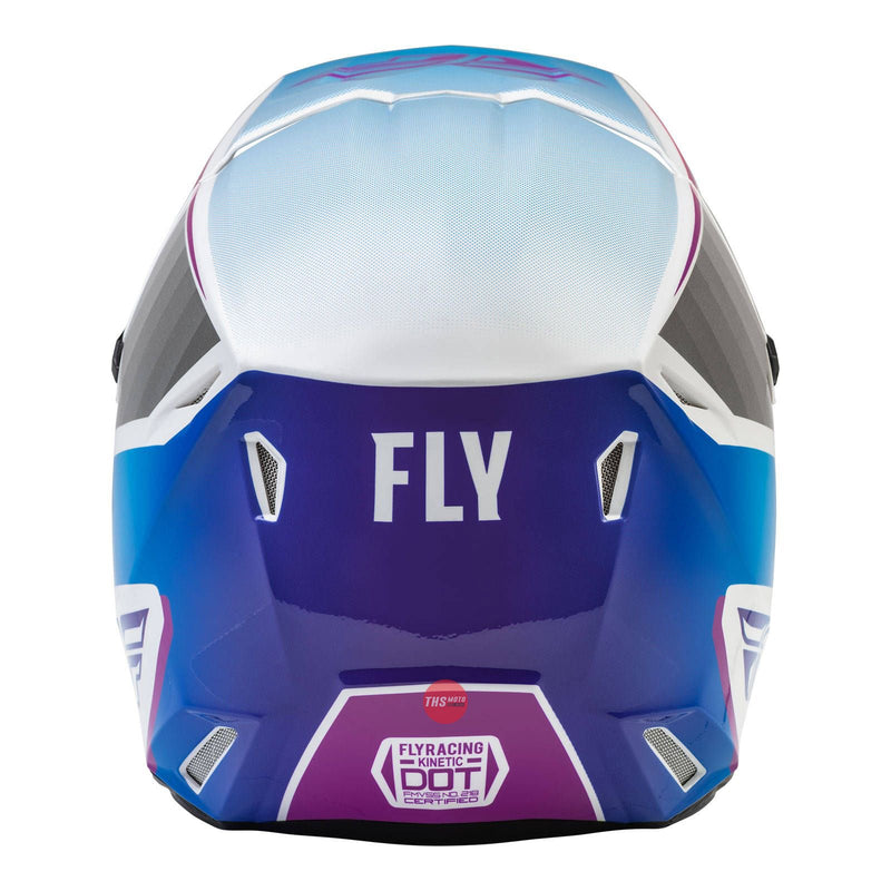 Fly Racing 2022 Kinetic Drift Youth Helmet Pnk White Blue Youth Large
