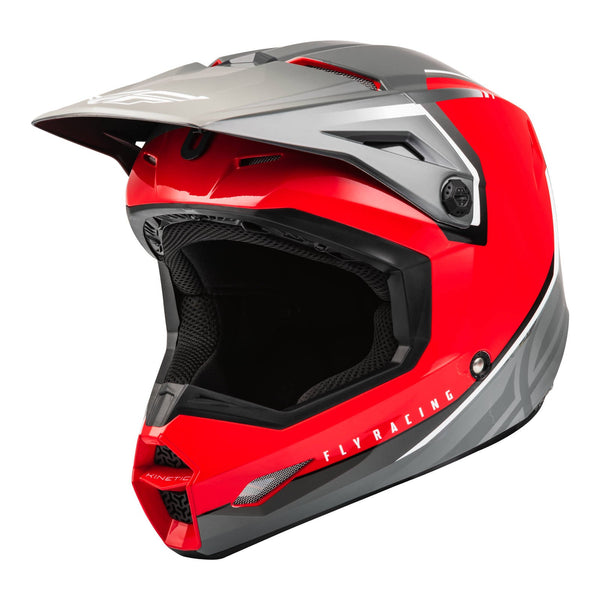 Fly Racing '23 Kinetic Vision Helmet Red grey Lg 59cm 60cm