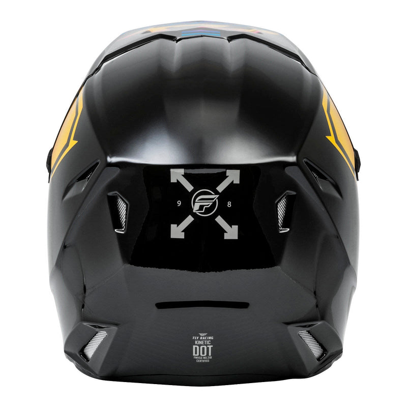 Fly Racing Kinetic Menace - Black / Sunrise Off Road Helmet Size 2XL 64cm