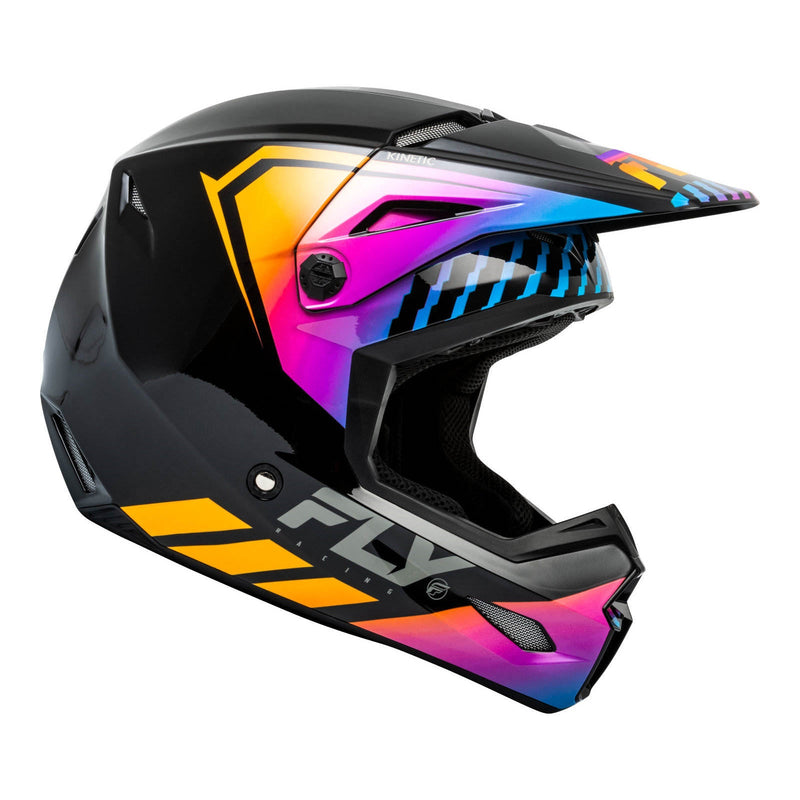 Fly Racing Kinetic Menace - Black / Sunrise Off Road Helmet Size 2XL 64cm