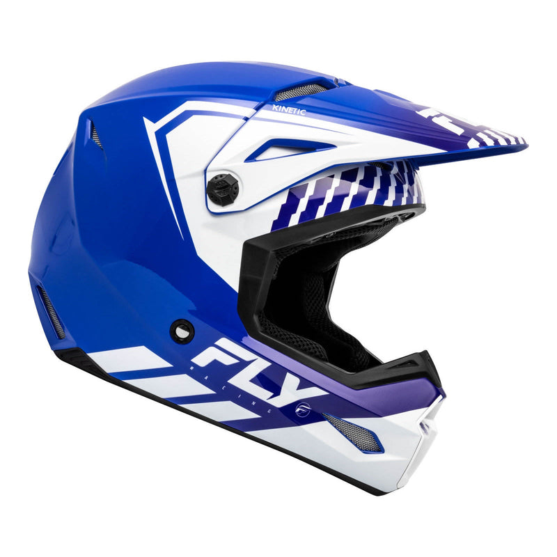 Fly Racing 2024 Youth Kinetic Menace Helmet - Blue / White Size YL 52cm