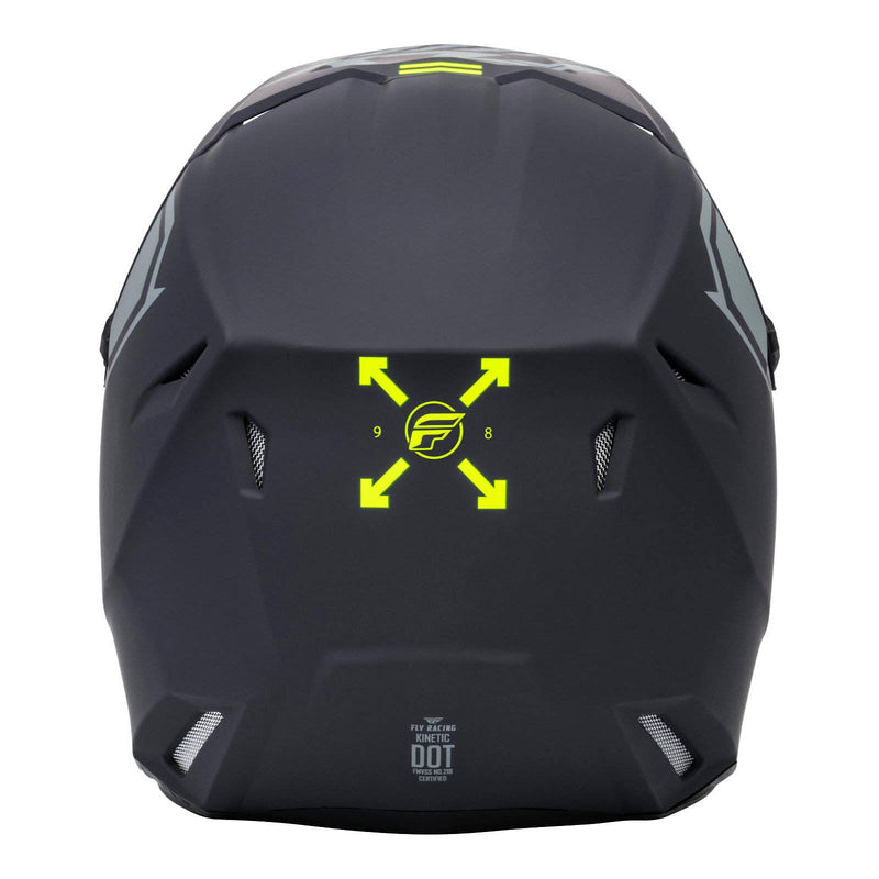 Fly Racing 2024 Kinetic Menace Helmet Matte - Grey / Hi-Vis Size Medium 58cm