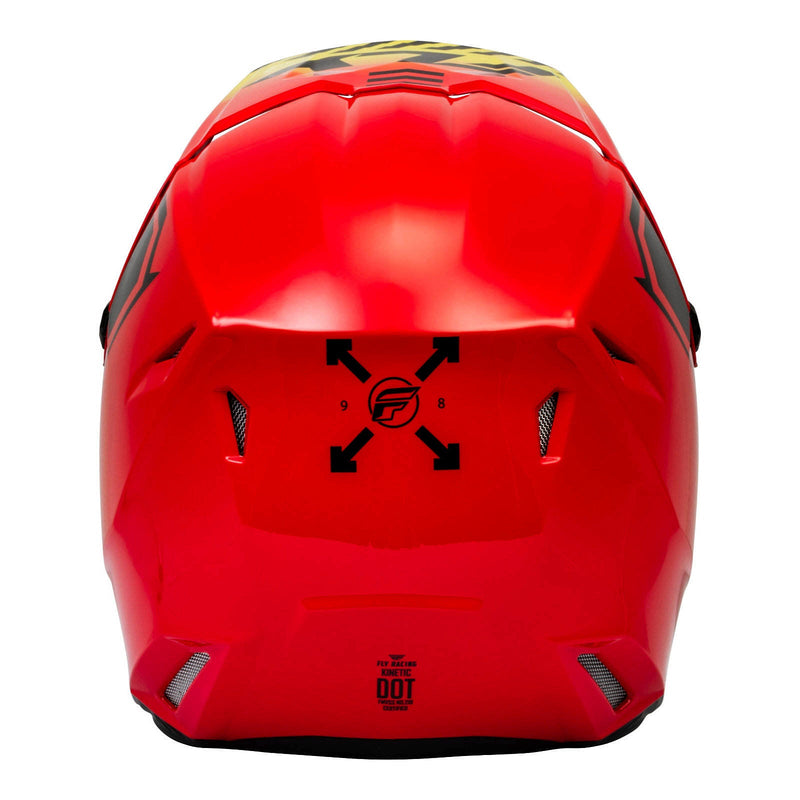 Fly Racing 2024 Kinetic Menace Helmet - Red / Black / Yellow Size 2XL 64cm
