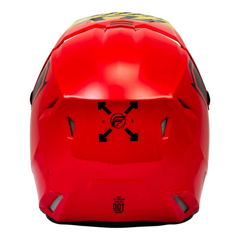 Fly Racing Kinetic Menace - Red / Black / Yellow Off Road Helmet Size Large 60cm
