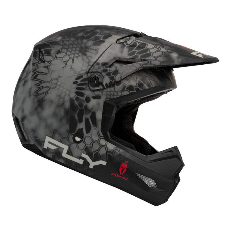 Fly Racing 2024 Kinetic S.E. Kryptek Helmet - Matte Moss Grey / Black Size Medium 58cm