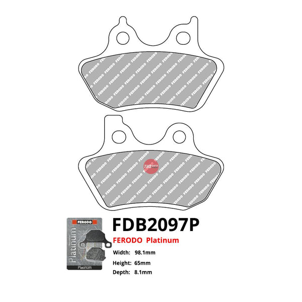 Ferodo Motorcycle Brake Pads Platinum FDB2097P