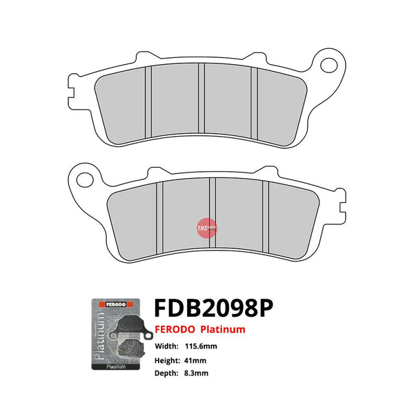 Ferodo Motorcycle Brake Pads Platinum FDB2098P
