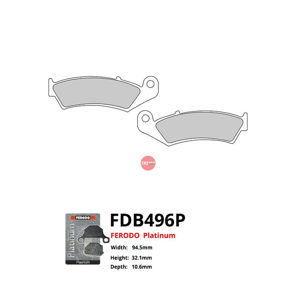 Ferodo Motorcycle Brake Pads Platinum FDB496P