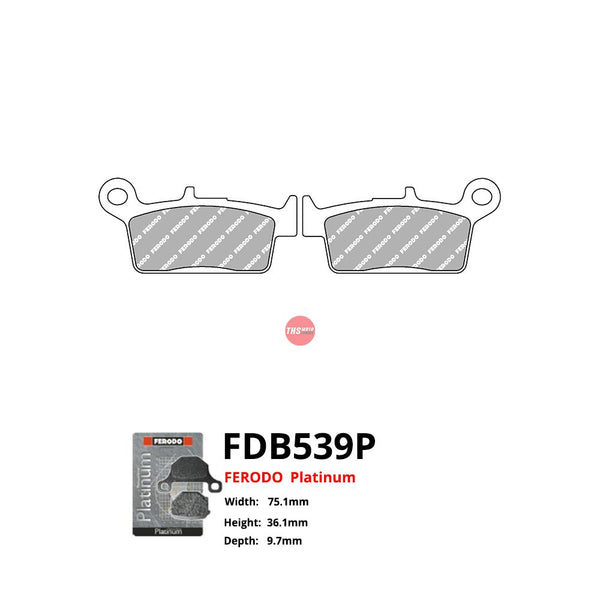 Ferodo Motorcycle Brake Pads Platinum FDB539P