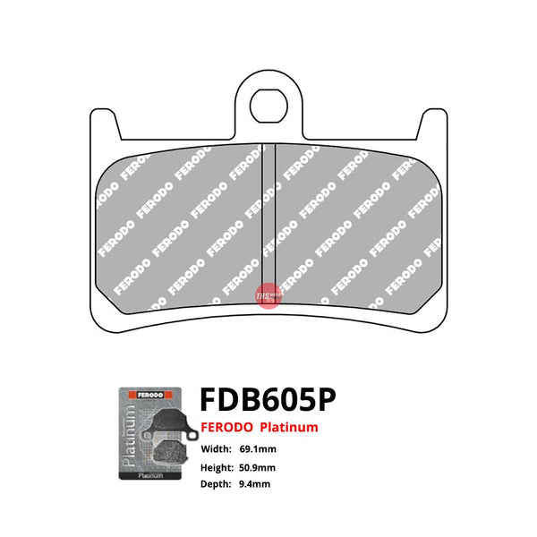 Ferodo Motorcycle Brake Pads Platinum FDB605P