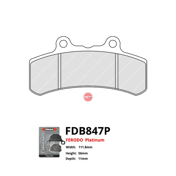 Ferodo Motorcycle Brake Pads Platinum FDB847P