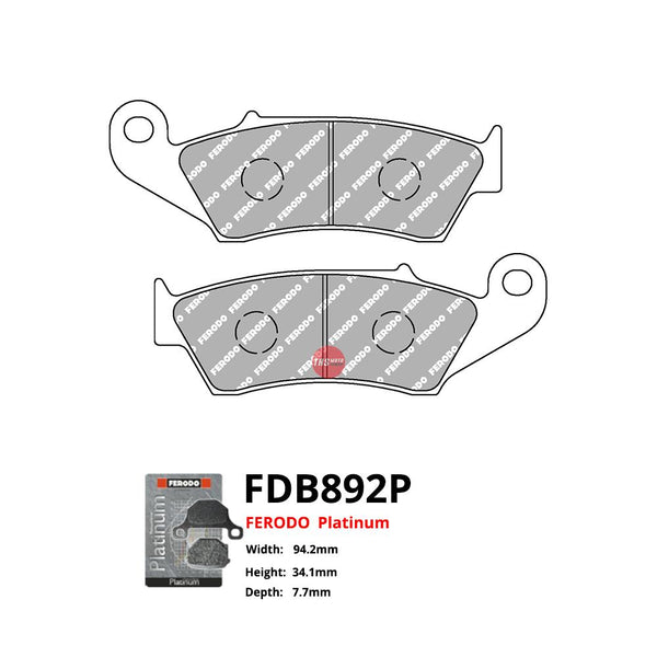 Ferodo Motorcycle Brake Pads Platinum FDB892P