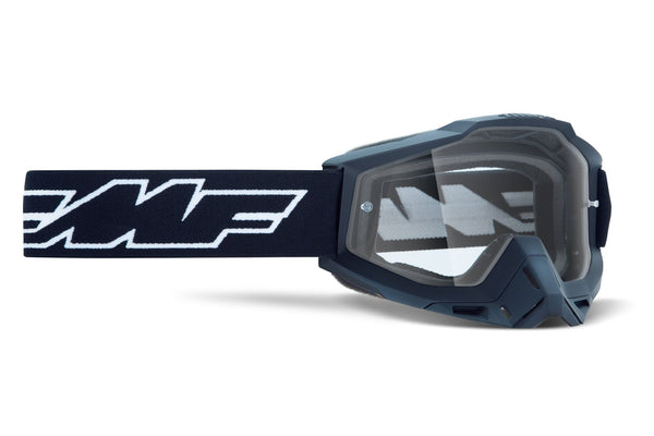 FMF POWERBOMB Motocross MX Goggles Rocket Black - Clear Lens