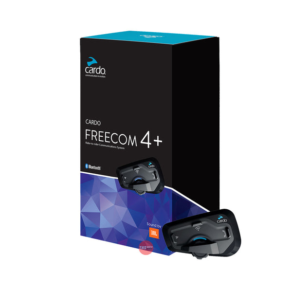 Cardo® FREECOM 4+ Plus Single Bluetooth Waterproof Motorcycle Intercom