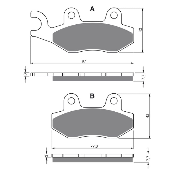 Goldfren Brake Pads Sintered Sports GF002 - S3 ( PH46 )
