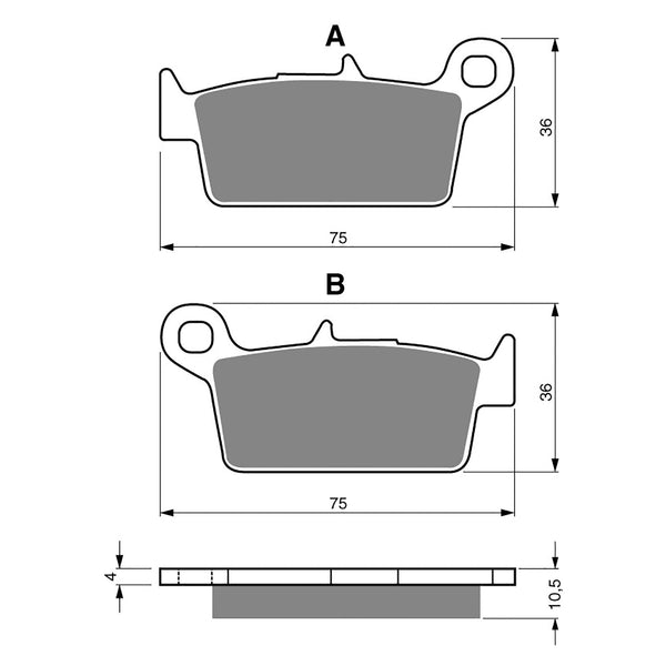 Goldfren Brake Pads Offroad Racing GF003 - K5 ( PR45)