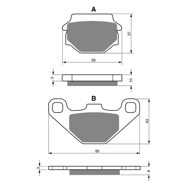 Goldfren Brake Pads Sintered Sports GF005 - S3 ( PH75 )