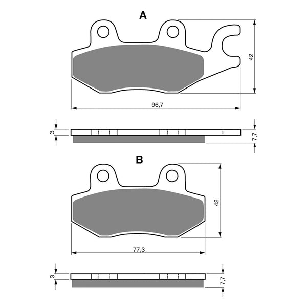 Goldfren Brake Pads Sintered Sports GF009 - S3 ( PH55 )