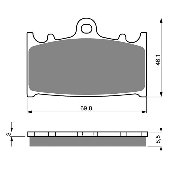 Goldfren Brake Pads Sintered Sports GF032 - S3 ( PH53 )