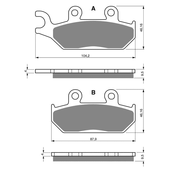 Goldfren Brake Pads Sintered Sports GF033 - S3 ( PR58 )