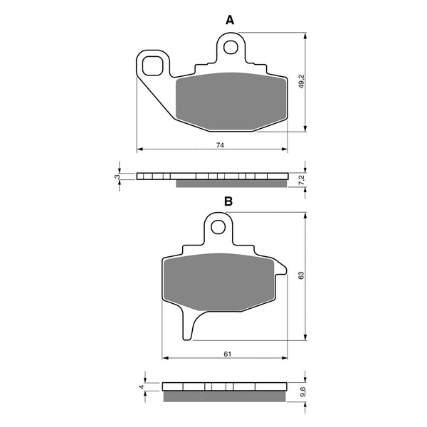 Goldfren Brake Pads Offroad Racing GF035 - K5 ( PR44 )