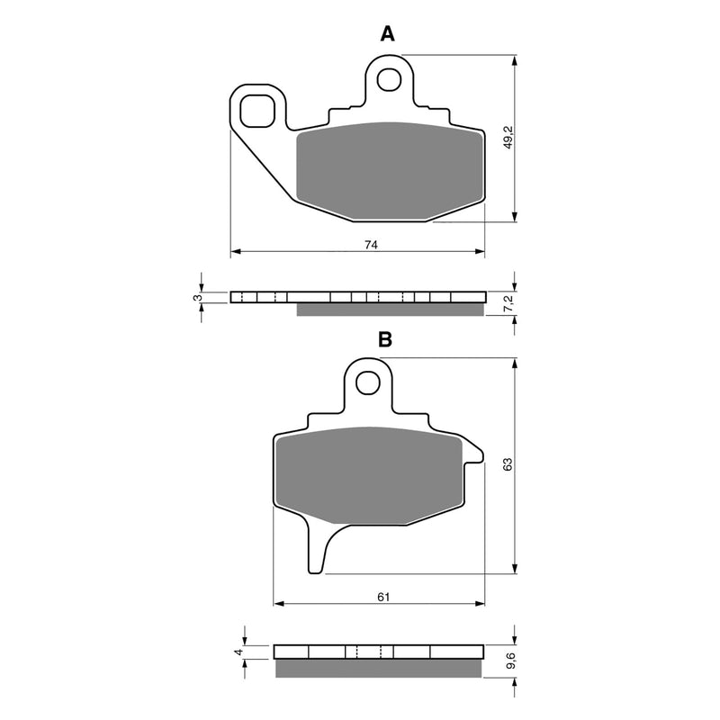 Goldfren Brake Pads Offroad Racing GF035 - K5 ( PR44 )