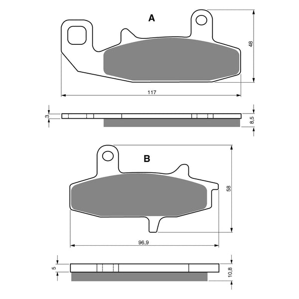 Goldfren Brake Pads Sintered Sports GF036 - S3 ( PH67 )