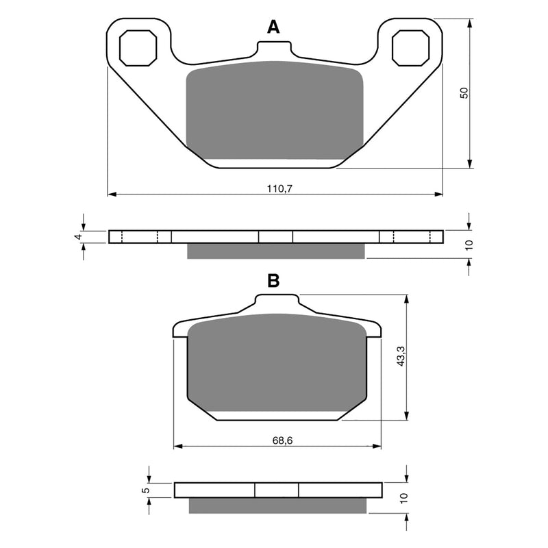 Goldfren Brake Pads Sintered Sports GF037 - S3 ( PH26 )