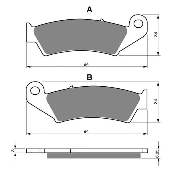 Goldfren Brake Pads Offroad Racing GF041 - K5 ( PR126 )