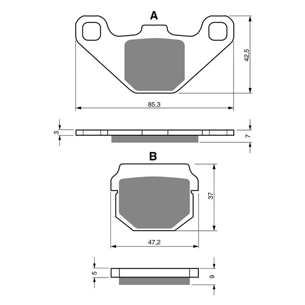 Goldfren Brake Pads Offroad Racing GF047 - K5 ( PR22 )