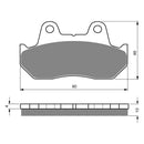 Goldfren Brake Pads Sintered Sports GF050 - S3 ( PH17 / PH19