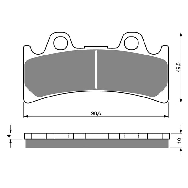Goldfren Brake Pads Sintered Sports GF054 - S3 ( PH121 )