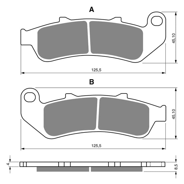 Goldfren Brake Pads Sintered Sports GF055 - S3 ( PH123 )