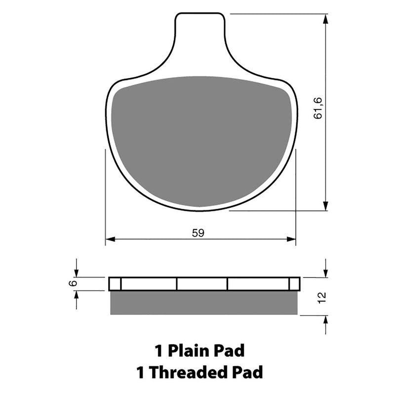 Goldfren Brake Pads Sintered Sports GF057 - S3 ( PH74 )