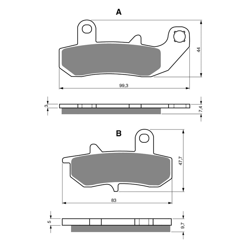 Goldfren Brake Pads Sintered Sports GF065 - S3 ( PH97 )