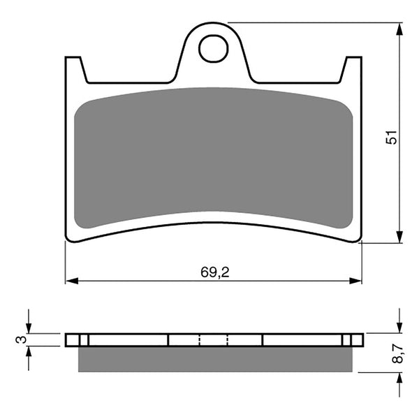 Goldfren Brake Pads Sintered Sports GF070 - S3 ( PH239 )