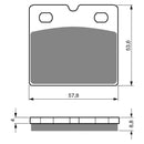 Goldfren Brake Pads Sintered Sports GF072 - S3 ( PH57 )